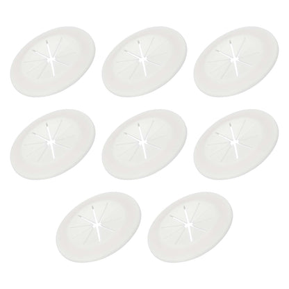 PATIKIL Desk Grommet 1-9/16", 8 Pcs Round Cable Grommet Cord Hole Cover with Adhesive Tape Flexible Table Wire Organizer for Office Home Table Countertop, Light Gray