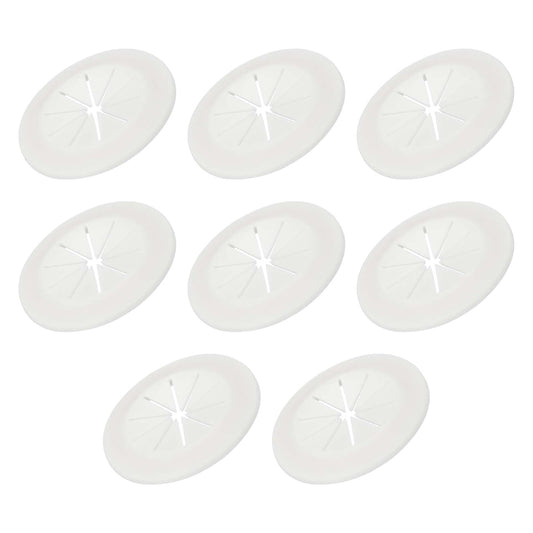 PATIKIL Desk Grommet 1-9/16", 8 Pcs Round Cable Grommet Cord Hole Cover with Adhesive Tape Flexible Table Wire Organizer for Office Home Table Countertop, Light Gray