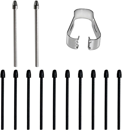 Pen Tips Replacement Compatible with Remarkable 2 Marker Plus Pencil, Pencil Nibs Compatible with Kindle Scribe Basic and Premium Pen (2 PCS Metal Tips, 10 PCS 2B Tips)