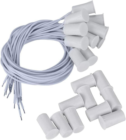 10Pcs 100VDC Recessed Door Sensor, 15mm-5mm Door Magnetic Reed Switch for Home Security Alarm Systems, Door Magnetic Sensors for Alarm Control Panels GND Port and N.C. Port