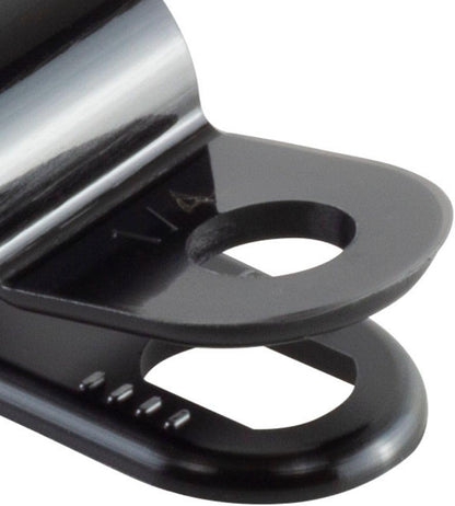 GTSE Black Nylon Plastic Cable Clamps, 1/4" Screw Mounts for Cable, Rope, Tube Management, 100 Pack