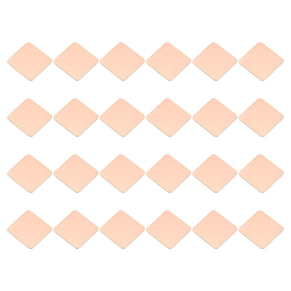 PATIKIL Copper Heatsink Pad Shims, 24 Pcs 15x15x0.5mm Copper Pad Shim IC Chipset GPU CPU Thermal Heatsink for Cooling Laptop Desktop Computer