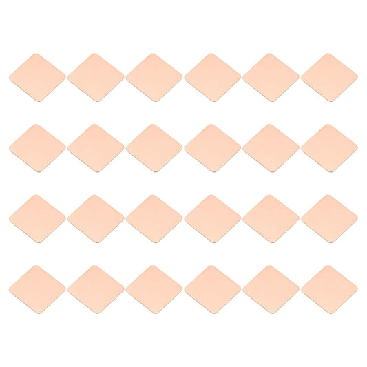 PATIKIL Copper Heatsink Pad Shims, 24 Pcs 15x15x0.5mm Copper Pad Shim IC Chipset GPU CPU Thermal Heatsink for Cooling Laptop Desktop Computer