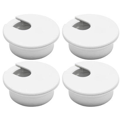 Desk Grommet 2" (50 mm), Desk Cord Hole Cover, Cable Grommet ABS Plastic, Desk Hole Grommet for Office and Home Table Cable, Detachable Cable Cord Organizer (White 4 Pcs)