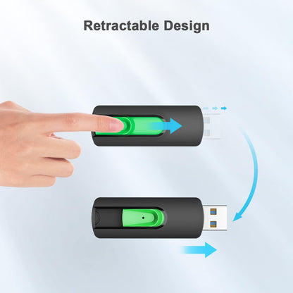 Aiibe 512GB USB 3.0 Flash Drive Thumb Drive USB Drive 512 GB Flash Drive Retractable Jump Drive 512GB for PC Laptop (Green)