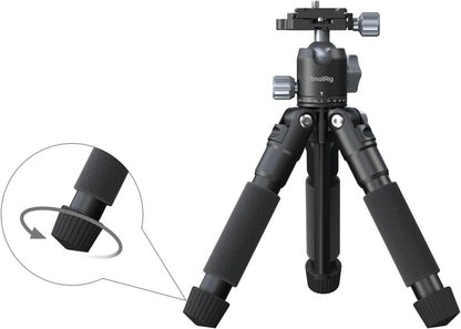 SmallRig VT-20Pro 21.2"/ 53.8cm Mini Tripod for Camera and Phone, Aluminum Alloy Small Desktop Tripod with 360° Ball Head, Table tripods Load Up to 11lb / 5kg