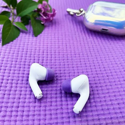 Comply Memory Foam Replacement Earbud Tips for Apple AirPods Pro 1 & 2 | Ultimate Comfort, Secure Fit, Superior Noise Isolation | Anti Slip, Prevent from Falling Out | Purple, Medium (3 Pairs)