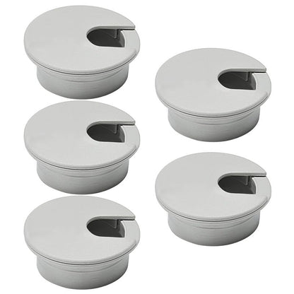 5 Pcs Desk Grommet 2" / 50 mm, Desk Cord Hole Cover, Cable Grommet ABS Plastic, Desk Hole Grommet for Home & Office Pc, Detachable Cable Cord Organizer-Light Grey