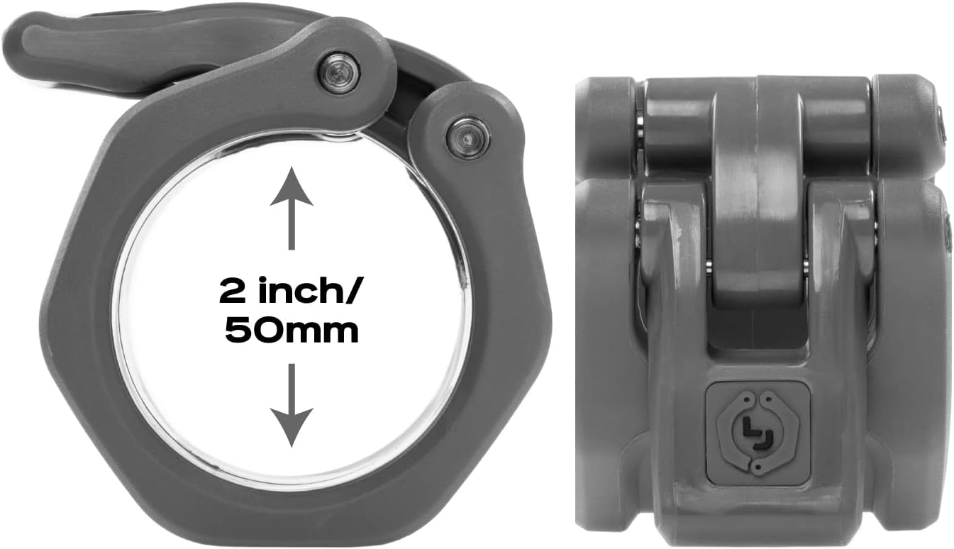Lock-Jaw HEX 50mm / 2" Olympic Barbell Collar - Quick Release Barbell Clamp (LIGHT BLUE)