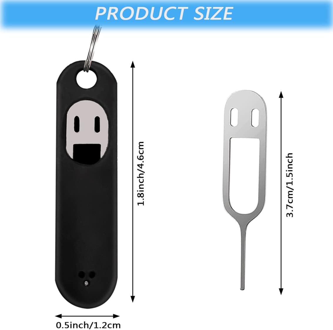 6 Pack SIM Card Removal Tool,Sim Card Tray Opening Tool Eject Pins Needle Opener Ejector Compatible with All iPhone Apple iPad Samsung Galaxy Cell Phone Smartphone Watchchain Link Remover, Black,White