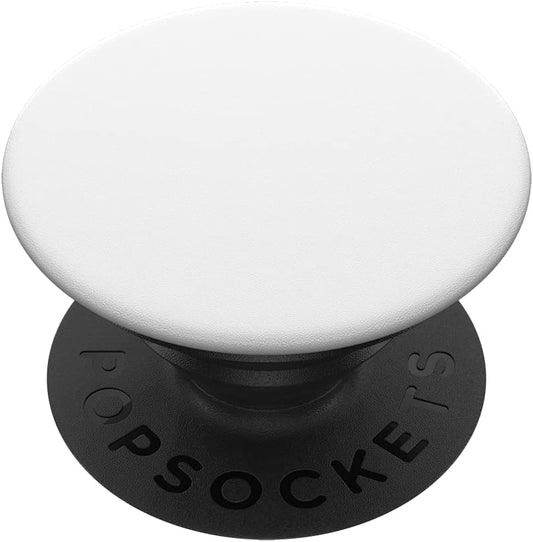 PopSockets Phone Grip with Expanding Kickstand, Adhesive Grip - White on Black