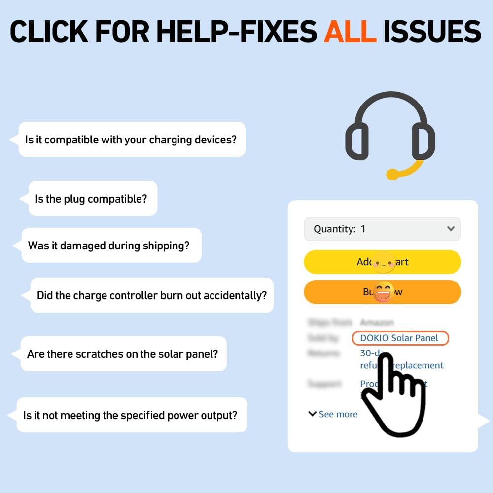 DOKIO 300W Portable Foldable Solar Panel Kit (20x38in, 15.3lb), with Separate Controller and Dual USB, Monocrystalline Charger for 12V Batteries & Power Stations, RV Camping Trailer Emergency Backup