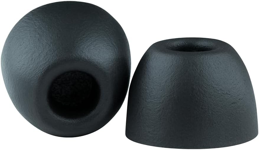 Comply 100 Core Series | Memory Foam Replacement IEM Ear Tips for Etymotic, Westone, Klipsch & More | Superior Noise Isolation, Ultimate Comfort, Secure Fit | Round, Black, Medium (3 Pairs)