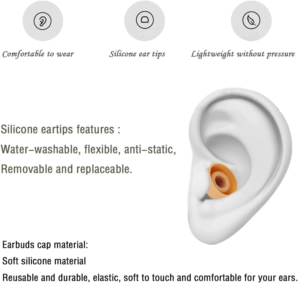 Replacement Silicone Ear Bud Tips Earbuds Cap Compatible with Powerbeats 1/2/3 Wireless Beats by Dre Headphones,4 Pairs Earbud Tips(Gold)