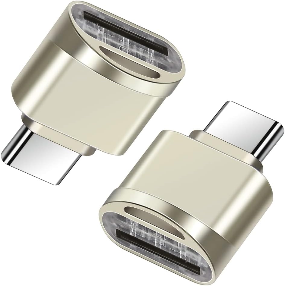 USB C Micro SD Card Reader (Pack of 2 Pcs), BorlterClamp Type C OTG TF Memory Card Reader Compatible with Laptop, MacBook, Tablet, Smartphone