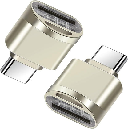 USB C Micro SD Card Reader (Pack of 2 Pcs), BorlterClamp Type C OTG TF Memory Card Reader Compatible with Laptop, MacBook, Tablet, Smartphone
