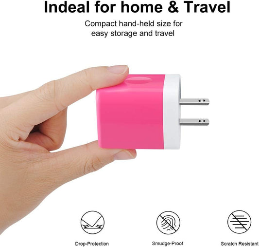 Wall Charger Adapter,USB Cubes,3Pack Universal Travel 3.1A 3 Muti Port Plug Charging Block Compatible with iPhone 16,15,14,13,12,11,SE,X,Plus,Samsung GalaxyS24,S23,S22,S21,S20 Plus,LG