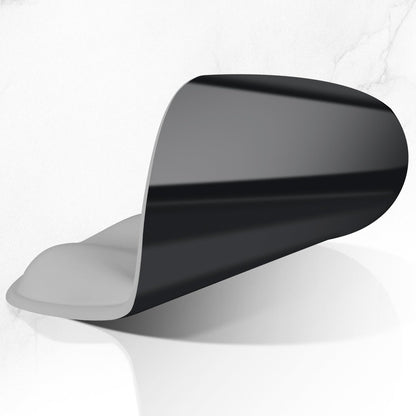 ITNRSIIET Ergonomic Mouse Pad with Wider Memory Foam Wrist Rest +17% - Curved Cushion Reduces Pressure 20%, Pain Relief, Non-Slip, Smooth, Cute Colors, 9.85 x 9 in, Space Gray