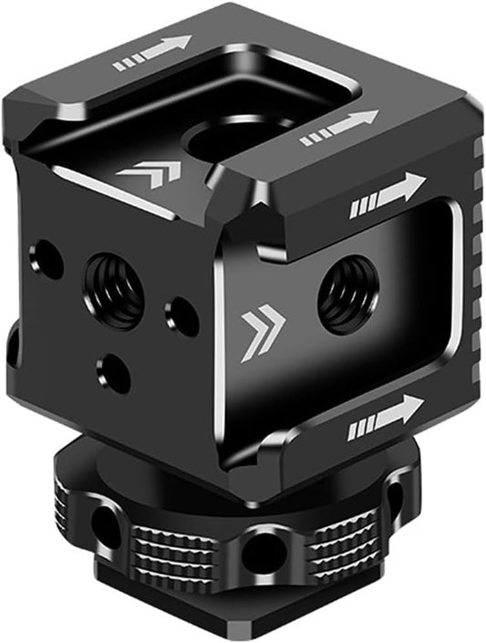 Cold Shoe Mount Adapter,Cold Shoe Extension - Triple Shoe Mount Extender for Camera,Monitor,Flash Accessories, Bracket for Led Lights,Microphones,Audio Recorder,Video Camera,Cage Accessories