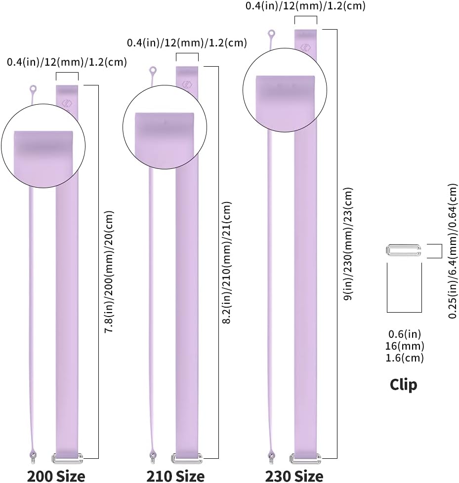 Sinjimoru C-Shaped Silicone Phone Grip, Cell Phone Strap With Clip for iPhone & Samsung Cases - Sinji Loop Clip Lavender 200