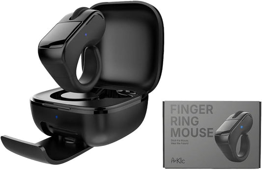 AirKlc Finger Ring Mouse, Bluetooth Touchpad, Cursor Control, Video Scroll, Compatible with PC, Laptop, Mobile, Tablet