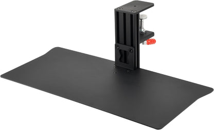 Quick Release Keyboard Desk Mount, Clamp-on Adjustable Tray,18.5x8.7 Inch, Extra Sturdy Single Clamp Design, Height Adjustable Ergonomic Typing for Office, Home, Gaming - Save Desk Space, Special Use