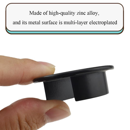 HAHIYO 2Pcs 1.38Inch/35mm Black Zinc Alloy Desk Grommet Wire Grommet Cable Management Cord Hole Cover Desk Wire Hole Insert Wire Organizer for Computer Office Home School Equipment Systems