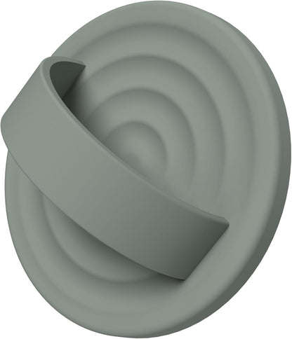 Magnetic Phone Ring Grip Holder, Silicone Finger Loop Grip, Compatible with MasSafe, Back of Phone for iPhone Pro Max/Plus/16/15/15/14/13/12 Series, Calke Green