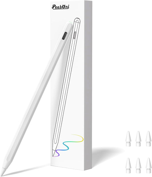 Pencil 2nd Generation for iPad 2018-2024 with Magnetic Wireless Charging Compatible with Apple iPad Pro 13”(M4)/12.9”/11”,iPad Air 6(M2)/5/4/3,iPad mini 7(A17 Pro)/6/5,iPad10/9/8/7/6 White