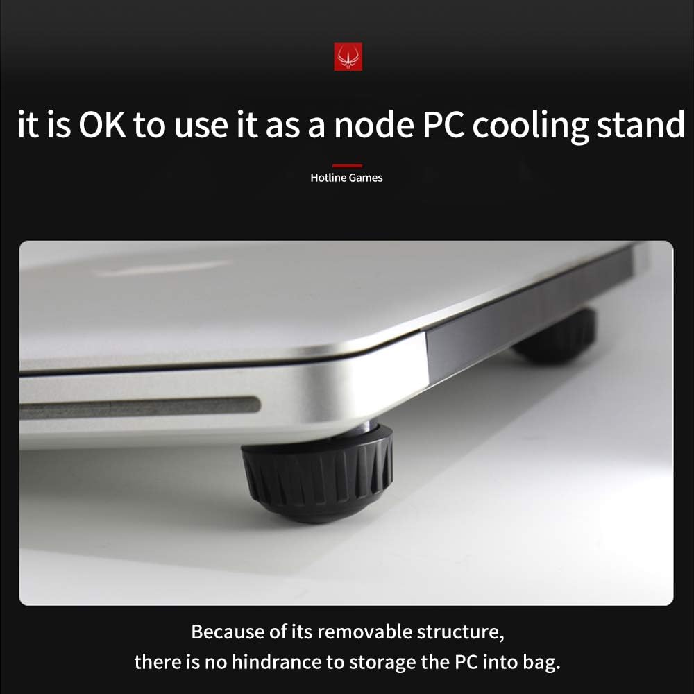 HOTLINEGAMES H2 Ergonomic Keyboard Riser Laptop Notebook Stand Holder Cooler Laptop Cooling Pad (Black-Red)