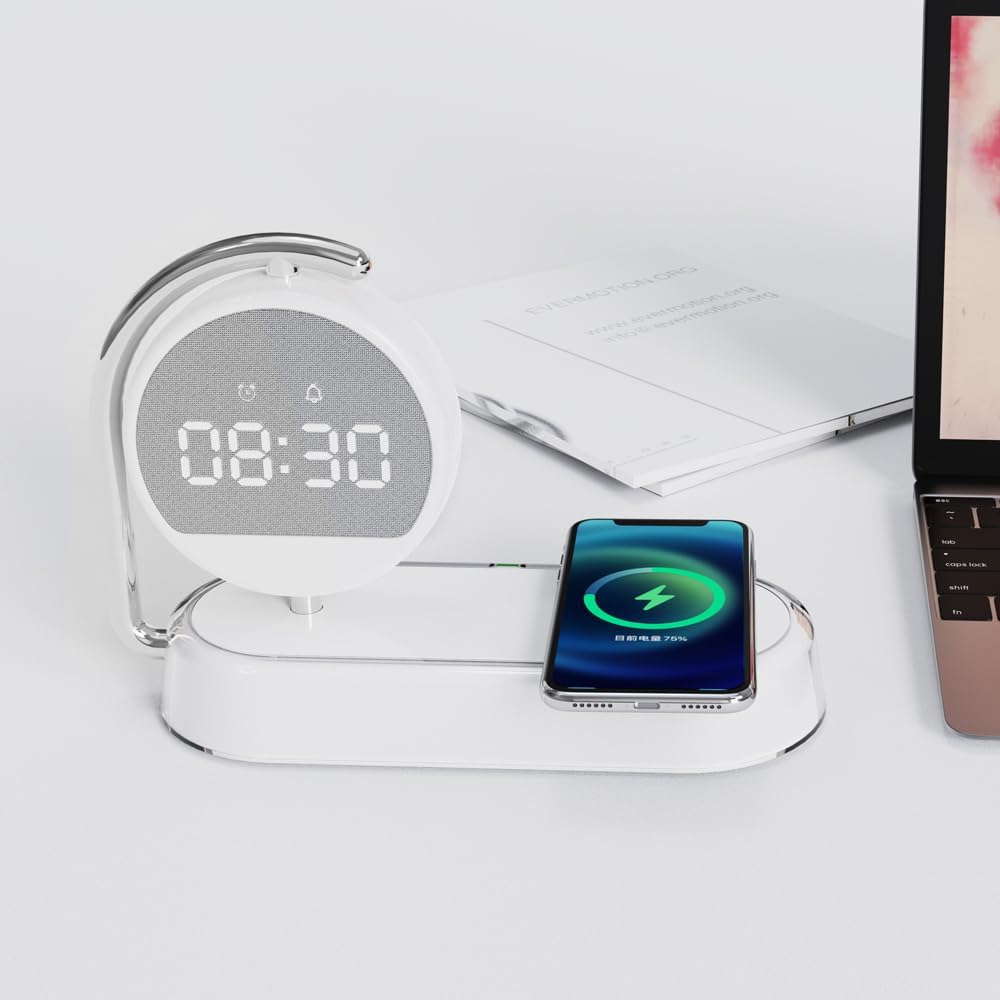 3 in1 mutifunction Mobile Wireless Charger with Digital Clocks and Night Lights fit for All Series Mobile That Support Wireless