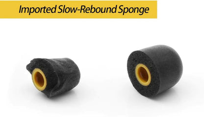 Linsoul Tripowin TP45 Spiral Groove Memory Foam Eartips, 2 Pairs in Ear Monitor Ear Plugs Suitable for 4.5mm-6.5mm Earphone Nozzle (S)