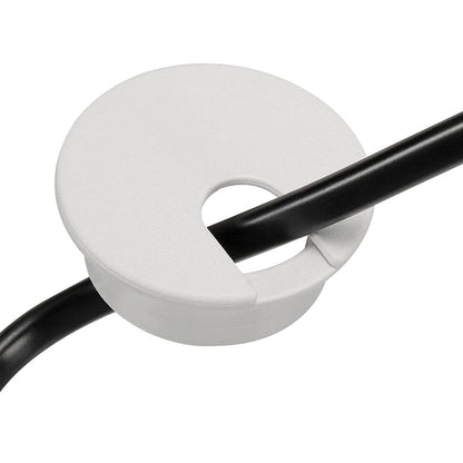 TuTuYa 10PCS Desk Grommet, Desk Grommet 1-3/8 Inch(35mm) Desk Cable Grommet Desk Cable Hole Covers with Hole Saw, Ideal Solution for Office and Home Table Cable (White,1-3/8 Inch)