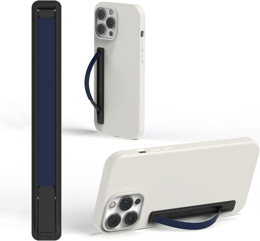 Phone Grip, Ultra Thin Cell Phone Grips Finger Holder Kickstand for Back of Phone, Loopy Case Swappable for Smartphones Wireless Chargers Car Mounts - SleekGrip Essential