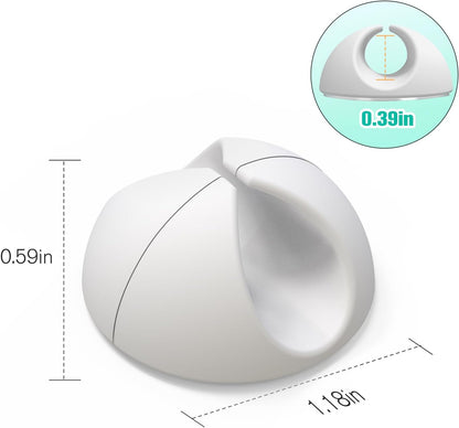 12 Pack Cable Clips, Znben Wire Organizer Holder Adhesive Cord Management Charger Wire Holder Clips for Desk, Home, Office, Car, Cubicle, Nightstand White