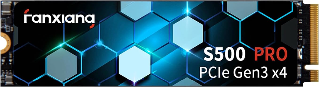 S500 Pro 2TB NVMe SSD M.2 PCIe Gen3x4 2280 Internal Solid State Drive, SLC Cache 3D NAND TLC, Up to 3500MB/s, Compatible with Laptop and PC Desktops(Black)