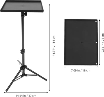 MAGICLULU Projector Stand Tripod 44.88 Inch Height Adjustable Tripod Stand Portable Projector Table with Tray for Office Home Movie Equiqment (Tray Size 7.09 x 9.84Inch)