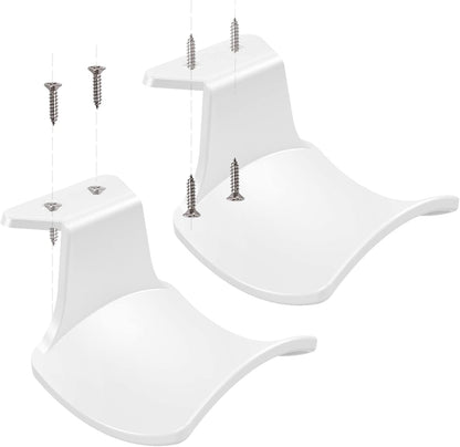 2-Pack Headphone Stand Hanger Wall Hooks, Save Space Headset Stand Holder for Universal Gaming Headset Airpods Max Sony Bose Beats, Strong Adhesive with Screws, White