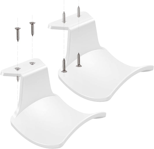 2-Pack Headphone Stand Hanger Wall Hooks, Save Space Headset Stand Holder for Universal Gaming Headset Airpods Max Sony Bose Beats, Strong Adhesive with Screws, White