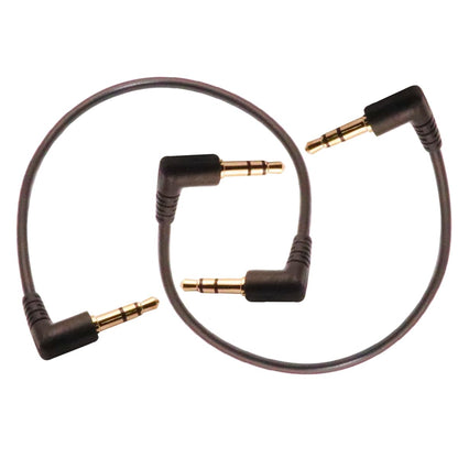 3.5mm Male to Male Audio Cable, Right Angle Auxiliary Cord, 195mm Length, 2-Pack, Gold-Plated Connectors