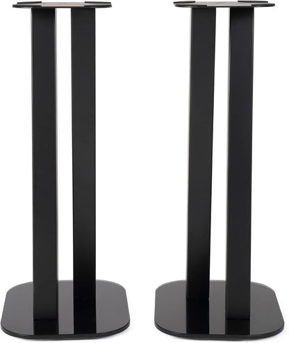 EXIMUS One Pair Fixed Height Universal Speaker Floor Stands - Black - 600 Series