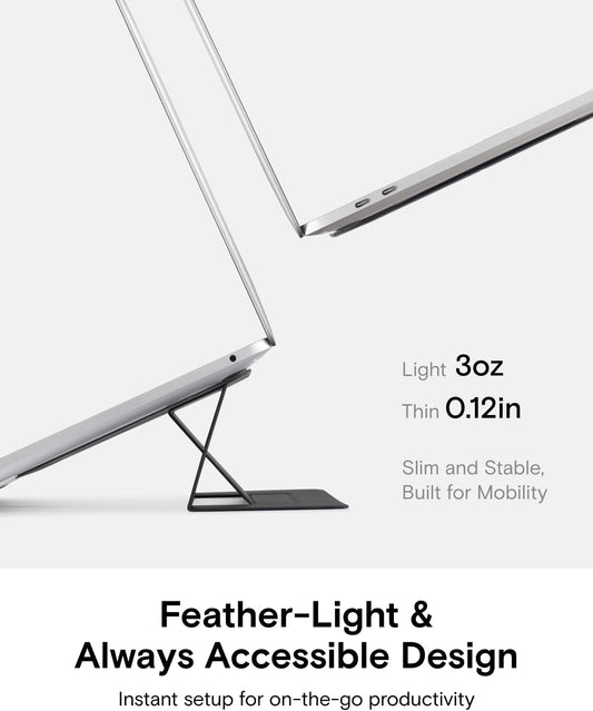 MOFT Laptop Stand for Desk, Adhesive MacBook Computer Stand with 2 Adjustable Viewing Angles, Foldable and Portable Laptop Riser Compatible with 11"-16" Laptops, Misty Cove