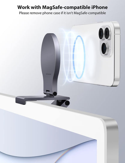 Stouchi Continuity Camera Mount for Desktop Monitor, iMac Compatible iPhone Webcam Mount with Mag-Safe for Mac Desktops and Displays, Apple TV 4K