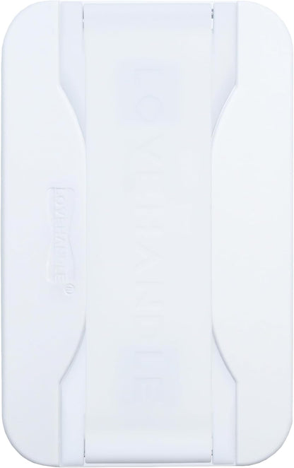 LoveHandle PRO MagSafe Compatible Magnetic Phone Grip w/Kickstand - Mount, Strap and Stand for Smartphone and Tablet - MagSafe Ring Included - Fits All Devices - White Silicone