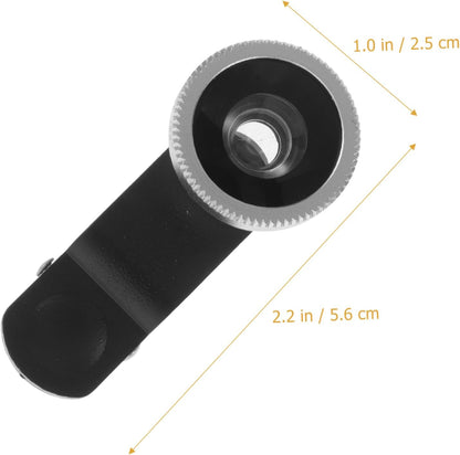 Portable Cell Phone Camera Lens Super Wide Angle Lens Macro Lens Fisheye Lens Clip on 3 in 1 Mobile Phone Lens Compatible for iPhone 6S/7/8/X (Silver)