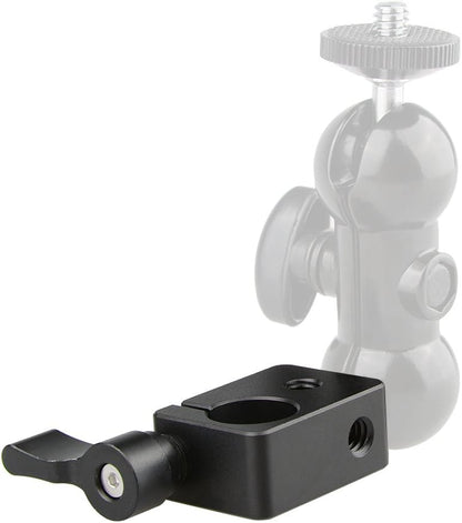 CAMVATE 15mm Single Rod Clamp for Camera DIY Accessories(Black) - 0874