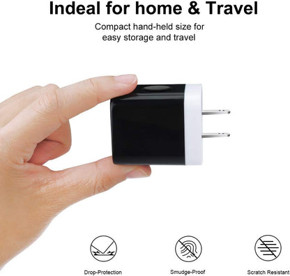 Wall Charger Adapter,USB Cubes,Sicodo 3Pack Universal Travel 3.1A 3 Muti Port Plug Charging Block Compatible with iPhone 16,15,14,13,12,SE 2020,11,X,Plus,Samsung GalaxyS24,S23,S22,S21,S20Ultra,Plus,LG