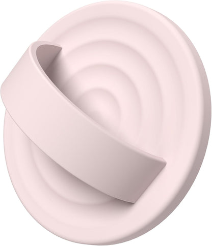 Magnetic Phone Ring Grip Holder, Silicone Finger Loop Grip, Compatible with MasSafe, Back of Phone for iPhone Pro Max/Plus/16/15/15/14/13/12 Series, Lovely Pink