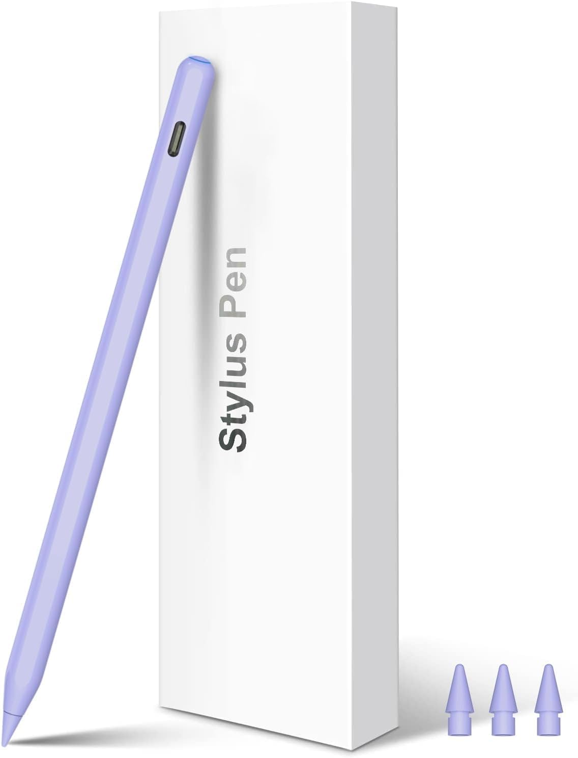 Pencil 2nd Generation Wireless Charging, HATOKU Pencil for iPad with Tilt & Palm Rejection, Magnetic Stylus Pen for ipad Air M3/3/4/5, iPad mini 5/6, ipad 6/7/8/9/10/11 Gen, ipad Pro 11/12.9 (Purple)