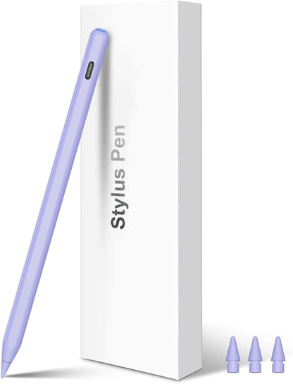 Pencil 2nd Generation Wireless Charging, HATOKU Pencil for iPad with Tilt & Palm Rejection, Magnetic Stylus Pen for ipad Air M3/3/4/5, iPad mini 5/6, ipad 6/7/8/9/10/11 Gen, ipad Pro 11/12.9 (Purple)